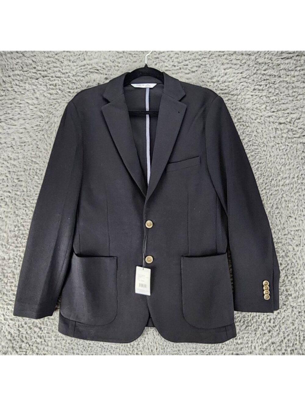 Hyden Yoo Suit Mens Medium Black Jameson Knit 2 Button Blazer *NWT*